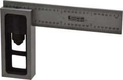 SPI - 4 Inch Long, 4R Double Square - 1/64, 1/32, 1/16 and 1/8 Inch Graduation, Hardened Steel - USA Tool & Supply