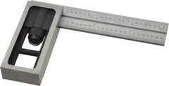 SPI - 4 Inch Long, 16R Double Square - 1/100, 1/64, 1/50 and 1/32 Inch Graduation, Hardened Steel - USA Tool & Supply