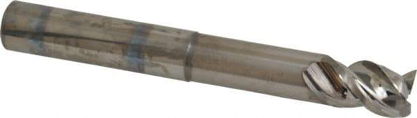 Niagara Cutter - 1/2", 5/8" LOC, 1/2" Shank Diam, 4" OAL, 3 Flute, Solid Carbide Square End Mill - Single End, Uncoated, Spiral Flute, 45° Helix, Centercutting, Right Hand Cut, Right Hand Flute, Series AN345 - USA Tool & Supply