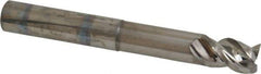 Niagara Cutter - 1/2", 5/8" LOC, 1/2" Shank Diam, 4" OAL, 3 Flute, Solid Carbide Square End Mill - Single End, Uncoated, Spiral Flute, 45° Helix, Centercutting, Right Hand Cut, Right Hand Flute, Series AN345 - USA Tool & Supply