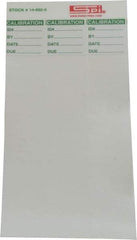 SPI - Calibration Label - Legend: Calibration, English, Green & White, 6" Long x 1" High, No Coating - USA Tool & Supply