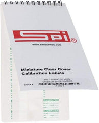 SPI - Calibration Label - Legend: Calibration, English, Green, 1" Long x 5/8" High, No Coating - USA Tool & Supply