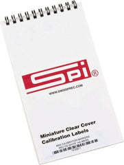 SPI - Calibration Label - Legend: Calibration, English, Red, 1" Long x 5/8" High, No Coating - USA Tool & Supply