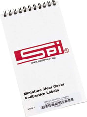 SPI - Calibration Label - Legend: Calibration, English, Black, 1" Long x 5/8" High, No Coating - USA Tool & Supply