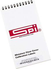 SPI - Calibration Label - Legend: Calibration, English, Light Green, 1" Long x 5/8" High, No Coating - USA Tool & Supply