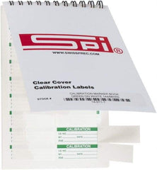 SPI - Calibration Label - Legend: Calibration, English, Green & White, 1-3/4" Long x 5/8" High, No Coating - USA Tool & Supply