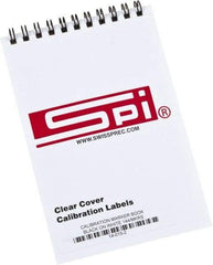 SPI - Calibration Label - Legend: Calibration, English, Black & White, 1-3/4" Long x 5/8" High, No Coating - USA Tool & Supply