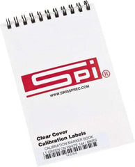 SPI - Calibration Label - Legend: Calibration, English, Light Green & White, 1-3/4" Long x 5/8" High, No Coating - USA Tool & Supply