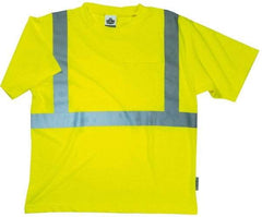 Ergodyne - Size S, Lime, High Visibility, Short Sleeve T-Pocket, - 34 to 36" Chest, 1 Pocket, Polyester - USA Tool & Supply