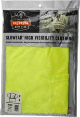 Ergodyne - Size L, Lime, High Visibility, Short Sleeve T-Pocket, - 38 to 42" Chest, 1 Pocket, Polyester - USA Tool & Supply