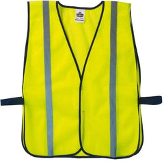 Ergodyne - One Size Fits Most High Visibility Lime Mesh General Purpose Vest - Hook & Loop Closure, Polyester - USA Tool & Supply