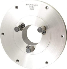 Buck Chuck Company - Adapter Back Plate for 8" Diam Self Centering Lathe Chucks - D1-4 Mount, 2.03" Through Hole Diam, 4.73mm ID, 8.13" OD, 1.068" Flange Height, Steel - USA Tool & Supply