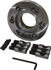 Buck Chuck Company - Adapter Back Plate for 10" Diam Self Centering Lathe Chucks - D1-6 Mount, 2.94" Through Hole Diam, 6.349" OD, 1-3/4" Flange Height, Steel - USA Tool & Supply