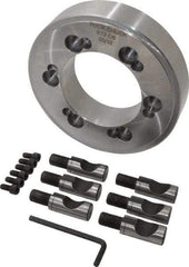 Buck Chuck Company - Adapter Back Plate for 12" Diam Self Centering Lathe Chucks - D1-6 Mount, 4.062" Through Hole Diam, 7-7/8" OD, 1.437" Flange Height, Steel - USA Tool & Supply