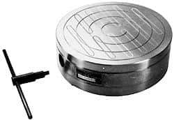 Suburban Tool - Fine Pole Round Permanent Magnetic Rotary Chuck - 10-1/8" Wide x 2-15/16" High, Ceramic - USA Tool & Supply