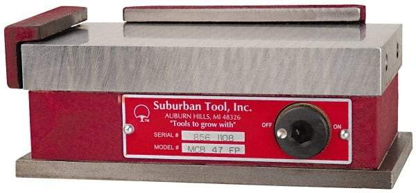 Suburban Tool - Fine Pole Rectangular Permanent Magnetic Block Chuck - 24-1/2" Long x 10" Wide x 2-5/8" High, Ceramic - USA Tool & Supply