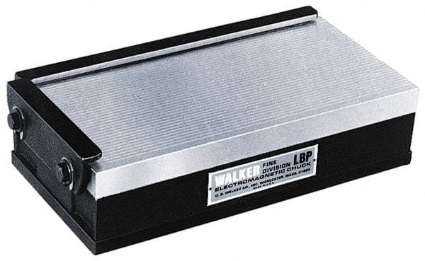 Walker - 20" Long x 8" Wide x 2-7/8" High, 140 Watts, Rectangular, Fine Pole Electromagnetic Chuck - 0.13" Pole Width - USA Tool & Supply