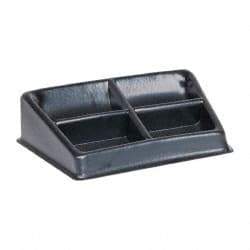 Bayhead Products - 8-1/2" Wide x 3" High x 8-1/2" Deep, Small Parts Assembly Tray - Plastic Frame, 2 Compartments, 4-1/2" Wide x 6-1/2" Deep Bin - USA Tool & Supply