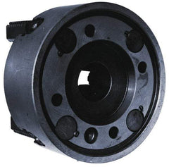 Bison - 4 Jaws, 10" Diam, Independent Manual Lathe Chuck - Plain Back Mount Spindle, Reversible, 1,500 Max RPM, 2.5591" Through Hole Diam, Cast Iron - USA Tool & Supply