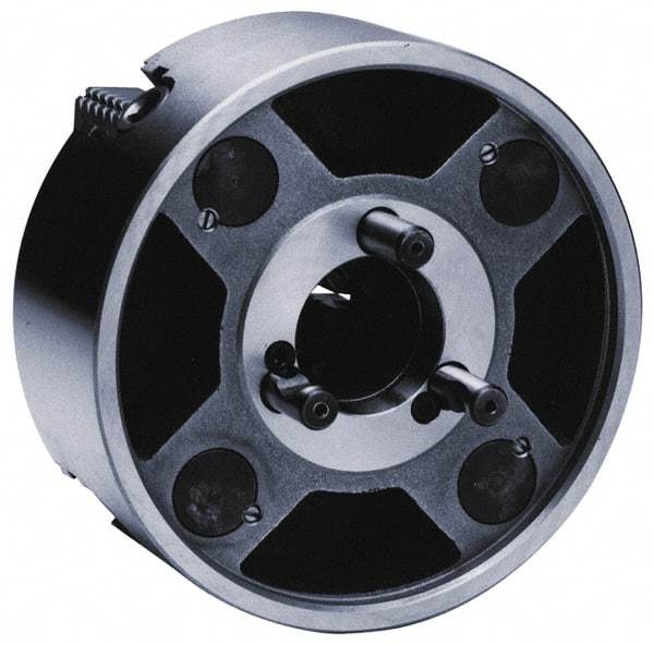 Bison - 4 Jaws, 8" Diam, Independent Manual Lathe Chuck - D1-4 Mount Spindle, Reversible, 1.9685" Through Hole Diam, Cast Iron - USA Tool & Supply
