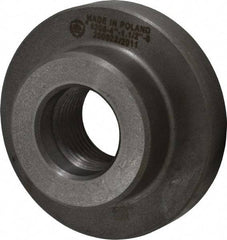 Bison - Adapter Back Plate for 4" Diam Self Centering Lathe Chucks - 1-1/2 - 8 Mount, 1-1/2" Through Hole Diam, 2.677mm ID, 4.095" OD, 0.709" Flange Height, Cast Iron - USA Tool & Supply