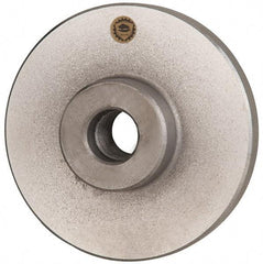 Bison - Adapter Back Plate for 4" Diam Self Centering Lathe Chucks - 1-10 Mount, 1" Through Hole Diam, 2.165mm ID, 4.095" OD, 0.709" Flange Height, Cast Iron - USA Tool & Supply