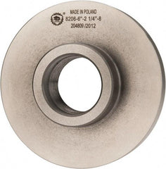 Bison - Adapter Back Plate for 6" Diam Self Centering Lathe Chucks - 2-1/4 - 8 Mount, 2-1/4" Through Hole Diam, 3.189mm ID, 6.535" OD, 0.787" Flange Height, Cast Iron - USA Tool & Supply