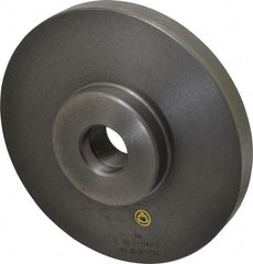 Bison - Adapter Back Plate for 8" Diam Self Centering Lathe Chucks - 1-1/2 - 8 Mount, 1-1/2" Through Hole Diam, 3.583mm ID, 8.11" OD, 0.866" Flange Height, Cast Iron - USA Tool & Supply