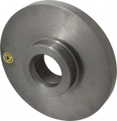 Bison - Adapter Back Plate for 8" Diam Self Centering Lathe Chucks - 2-1/4 - 8 Mount, 2-1/4" Through Hole Diam, 3.583mm ID, 8.11" OD, 0.866" Flange Height, Cast Iron - USA Tool & Supply
