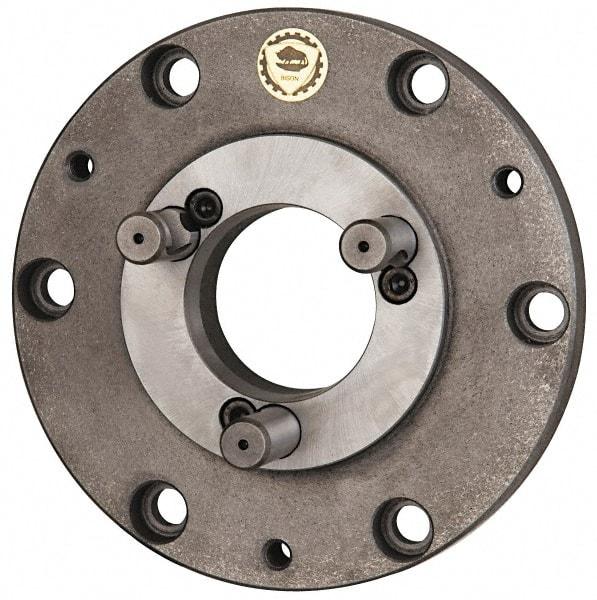 Pratt Burnerd America - Adapter Back Plate for 8" Diam Self Centering Lathe Chucks - L-0 Mount, 2-1/4" Through Hole Diam, Steel - USA Tool & Supply