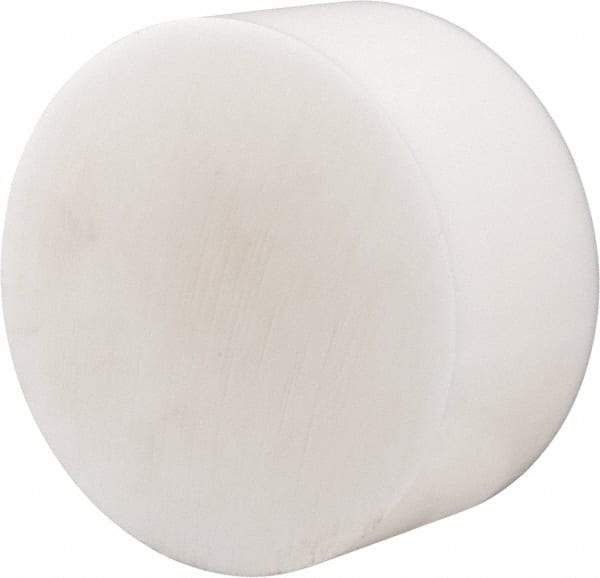 Made in USA - 4 Inch Diameter, 3 Inch Thick, Plastic Disc - Natural, Acetal - USA Tool & Supply