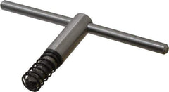 Bison - 4, 5" Chuck Diam Compatibility, Lathe Chuck Key - Compatible with 3-Jaw Chucks, 4-Jaw Chucks, 6-Jaw Chucks, Self Ejecting, 3-5/32" Body Length, 0.3543" Actual Key Square Size - USA Tool & Supply