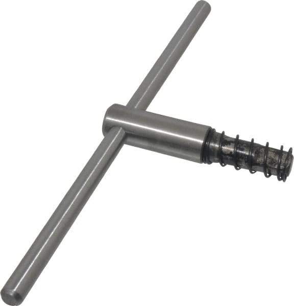 Bison - 10, 12" Chuck Diam Compatibility, Lathe Chuck Key - Compatible with 3-Jaw Chucks, 4-Jaw Chucks, 6-Jaw Chucks, Self Ejecting, 4-23/32" Body Length, 0.5512" Actual Key Square Size - USA Tool & Supply