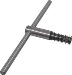 Bison - 10, 12" Chuck Diam Compatibility, Lathe Chuck Key - Compatible with 3-Jaw Chucks, 4-Jaw Chucks, 6-Jaw Chucks, Self Ejecting, 4-23/32" Body Length, 0.5512" Actual Key Square Size - USA Tool & Supply