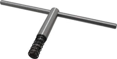 Bison - 12, 16" Chuck Diam Compatibility, Lathe Chuck Key - Compatible with 4-Jaw Chucks, Self Ejecting, 6-1/2" Body Length, 9/16" Actual Key Square Size - USA Tool & Supply