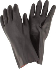 MAPA Professional - Size 2XL (11), 14" Long, 30 mil Thick, Neoprene Chemical Resistant Gloves - Textured Finish, Gauntlet Cuff, Black - USA Tool & Supply