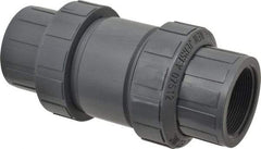 Plast-O-Matic - 2" PVC Check Valve - Inline, FNPT x FNPT, 150 WOG - USA Tool & Supply