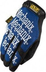 Mechanix Wear - Size M (9) Synthetic Leather General Protection Work Gloves - For Mechanic's & Lifting, Uncoated, Hook & Loop Cuff, Full Fingered, Blue, Paired - USA Tool & Supply