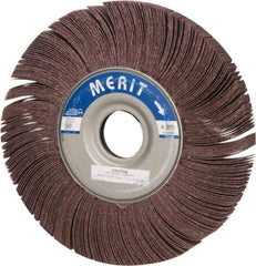 Merit Abrasives - 10" Diam, 60 Grit Aluminum Oxide Unmounted Flap Wheel - 1-3/4" Hole, 1" Wide, Coated, Medium Grade, 4,500 Max RPM , Cloth Backing - USA Tool & Supply