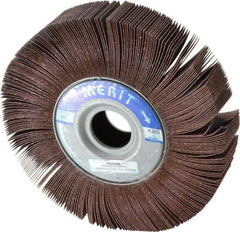 Merit Abrasives - 10" Diam, 60 Grit Aluminum Oxide Unmounted Flap Wheel - 1-3/4" Hole, 2" Wide, Coated, Medium Grade, 4,000 Max RPM , Cloth Backing - USA Tool & Supply