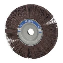 Merit Abrasives - 8" Diam, 120 Grit Aluminum Oxide Unmounted Flap Wheel - 1" Hole, 1" Wide, Coated, Fine Grade, 4,500 Max RPM , Cloth Backing - USA Tool & Supply