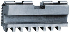 Bison - 25" Max Chuck Diam Compatibility, Steel Tongue & Groove Hard Lathe Master Jaws - 3/4" Groove Width, 1.9685" Wide x 8.2677" Long - USA Tool & Supply