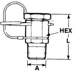 Voss - 1/8 Thread, 6,000 Max psi, NPT and BSPT - 26mm Long, Pressure Tests - USA Tool & Supply