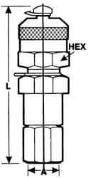 Voss - 9/16 Thread, 6,000 Max psi, Test Point To JIC Swivel - 68mm Long, Pressure Tests - USA Tool & Supply