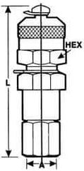 Voss - 9/16 Thread, 6,000 Max psi, Test Point To JIC Swivel - 68mm Long, Pressure Tests - USA Tool & Supply