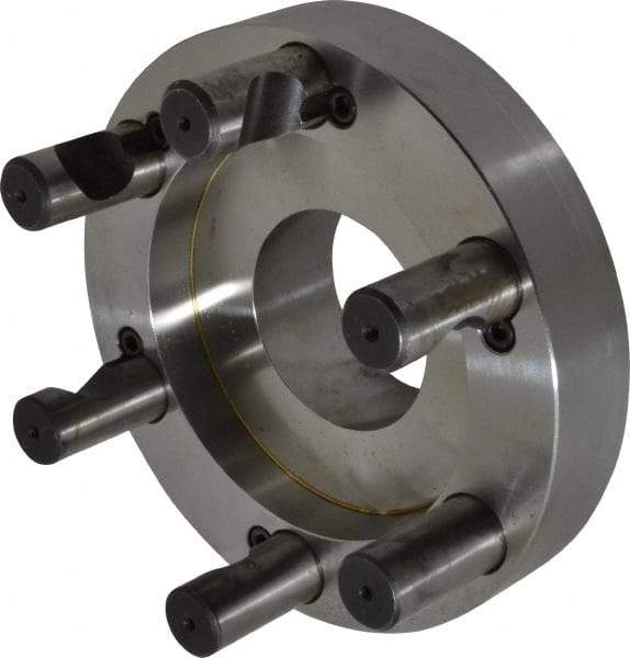 Pratt Burnerd America - Adapter Back Plate for 10" Diam Self Centering Lathe Chucks - D1-8 Mount, 2.86" Through Hole Diam, Steel - USA Tool & Supply