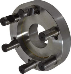 Pratt Burnerd America - Adapter Back Plate for 10" Diam Self Centering Lathe Chucks - D1-8 Mount, 2.86" Through Hole Diam, Steel - USA Tool & Supply