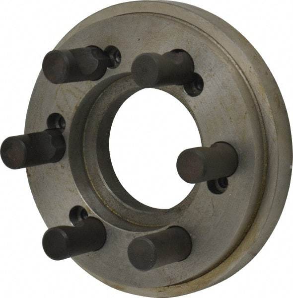 Pratt Burnerd America - Adapter Back Plate for 12" Diam Self Centering Lathe Chucks - D1-6 Mount, 3.285" Through Hole Diam, Steel - USA Tool & Supply