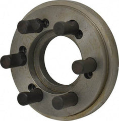 Pratt Burnerd America - Adapter Back Plate for 12" Diam Self Centering Lathe Chucks - D1-6 Mount, 3.285" Through Hole Diam, Steel - USA Tool & Supply
