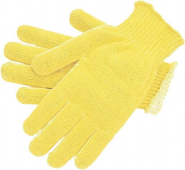 MCR Safety - Size L, ANSI Cut Lvl A2, Cut Resistant Gloves - Yellow - USA Tool & Supply